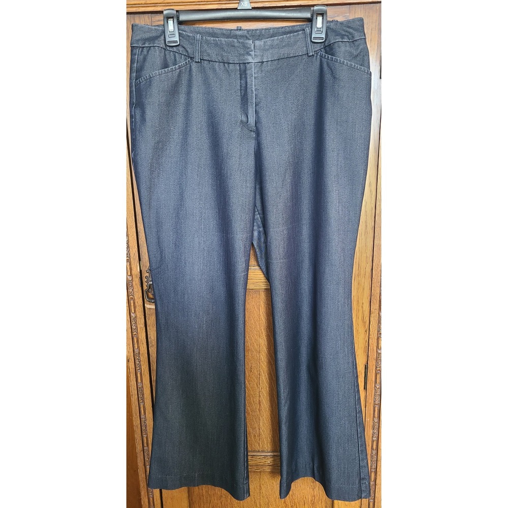 Worthington Modern Fit Trousers Dark Indigo Bootcut Dress Pants Womens 12S